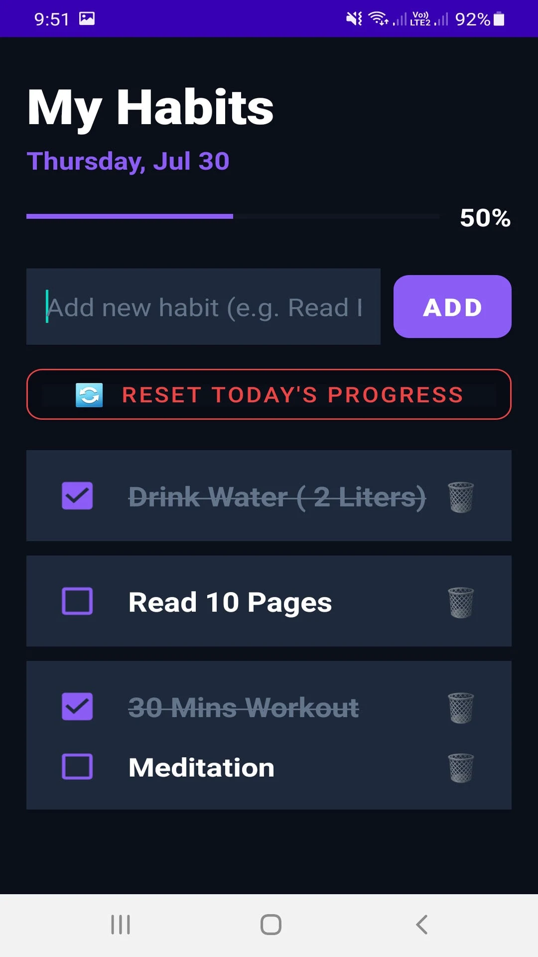Daily Habit Tracker & Goals screenshot